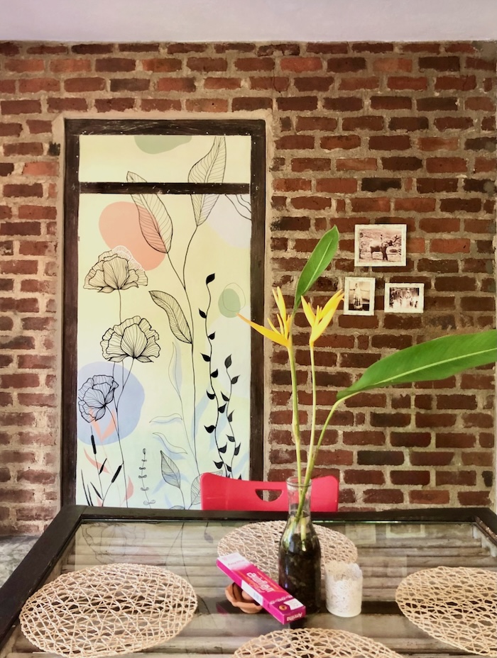 Eco-designed studio interior at Kundala House in Hikkaduwa